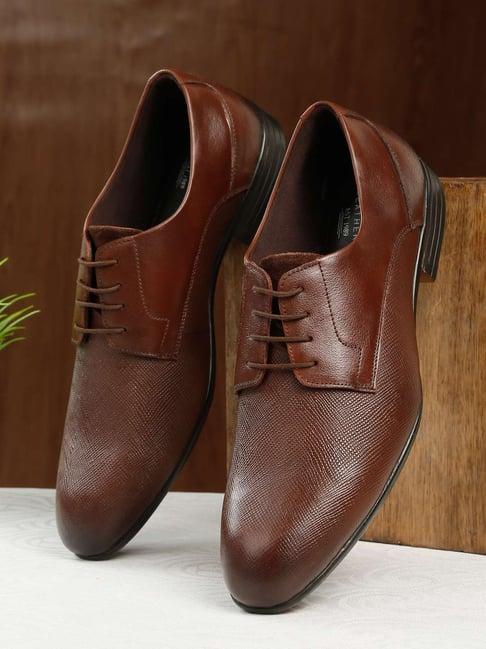 teakwood leathers men's tan derby shoes