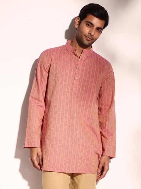 fabindia purple cotton regular fit dobby kurta