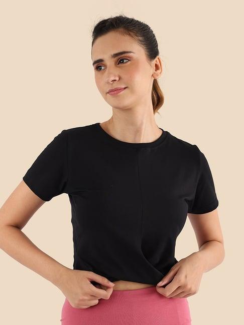 nite flite black knot top