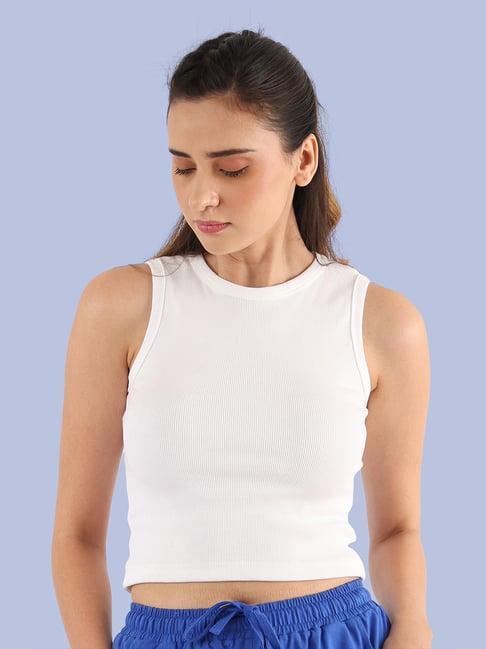 nite flite white crop top