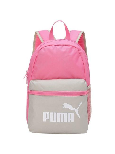 puma fast pink polyester solid backpack