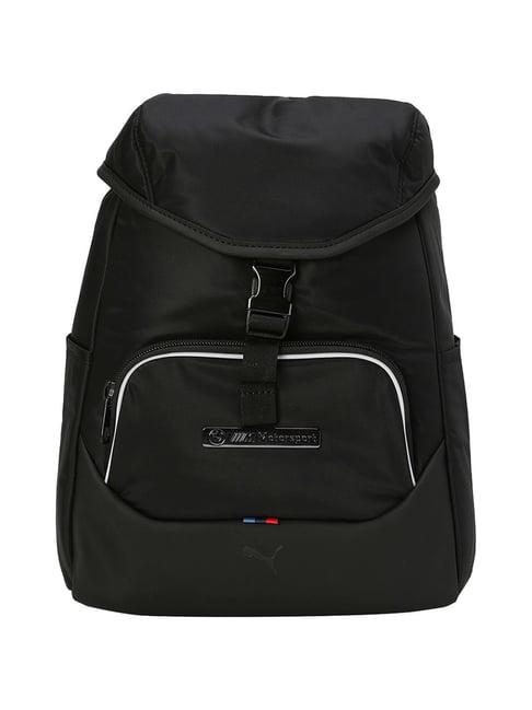 puma black nylon solid backpack