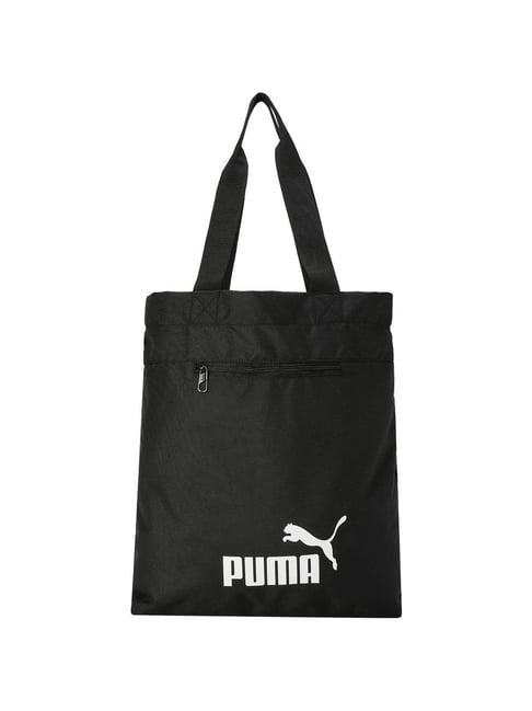 puma black solid shoulder handbag