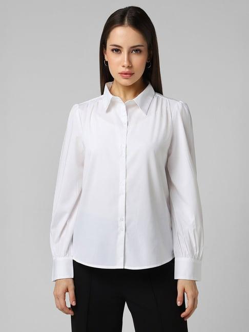 van heusen white regular fit shirt