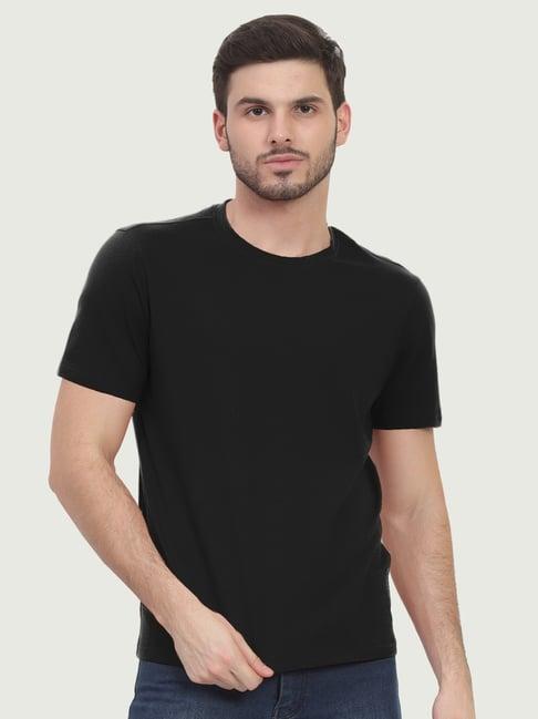 freecultr carbon black cotton regular fit t-shirt