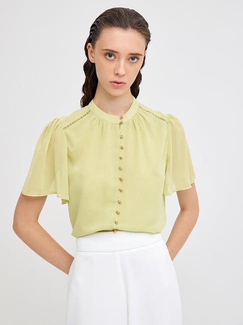 cover story lime regular fit shirt