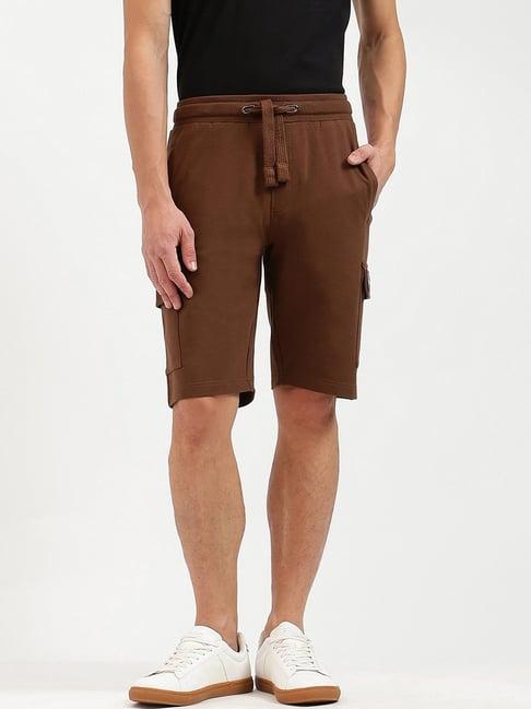 united colors of benetton brown relaxed fit cargo shorts