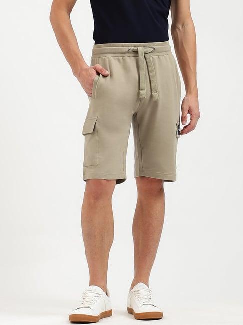 united colors of benetton grey relaxed fit cargo shorts