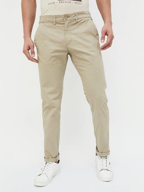 code by lifestyle beige regular fit chinos