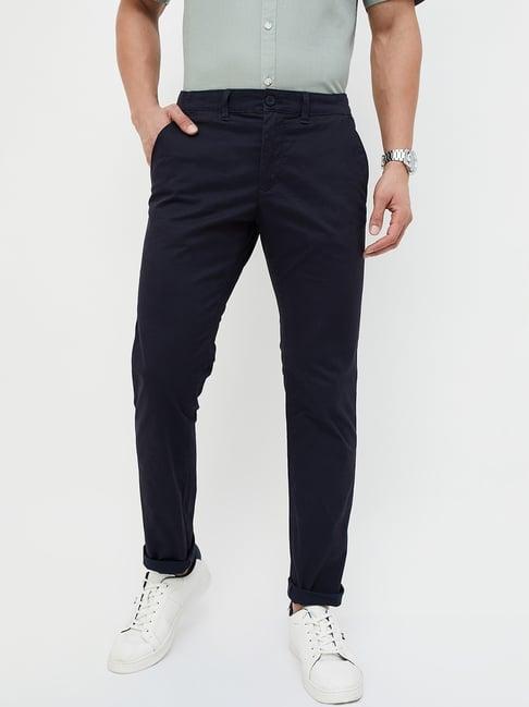 code by lifestyle navy regular fit chinos