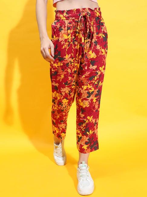 oxolloxo multicolor printed mid rise pants