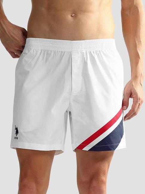 u.s. polo assn. white regular fit lounge shorts