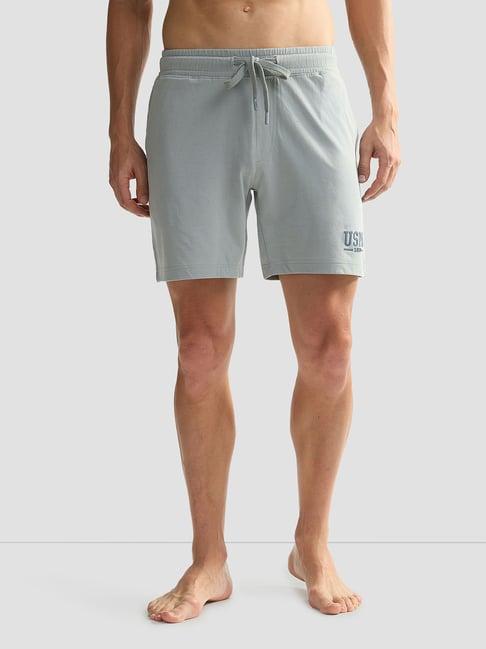 u.s. polo assn. light grey regular fit lounge shorts