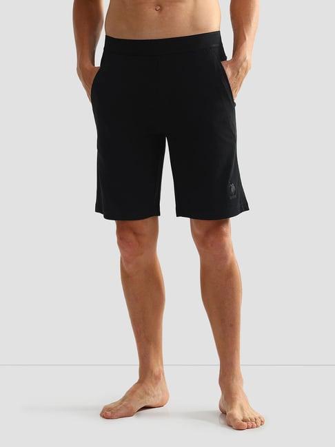 u.s. polo assn. black regular fit lounge shorts