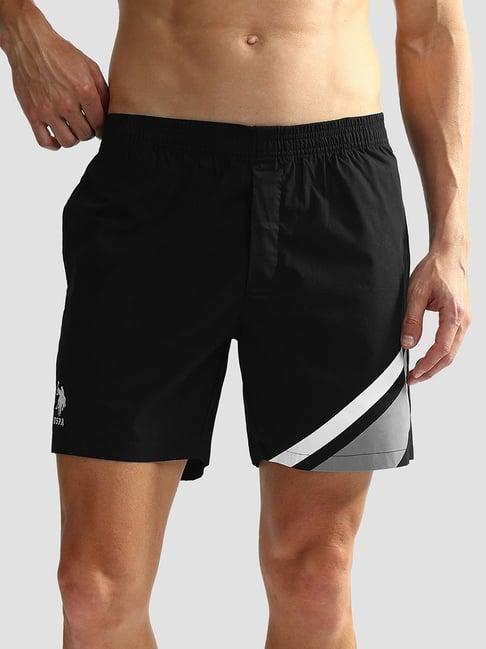 u.s. polo assn. black regular fit lounge shorts