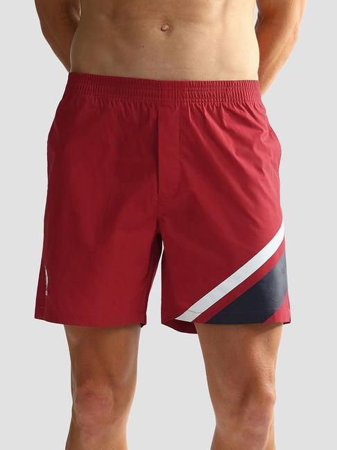 u.s. polo assn. red regular fit lounge shorts