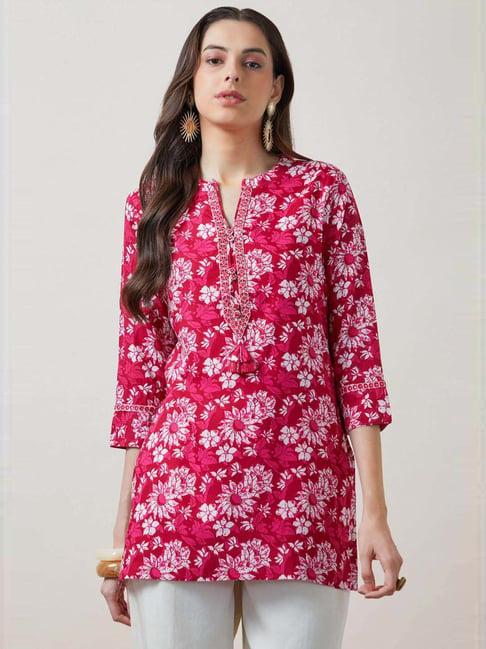 soch fuchsia pink printed tunic