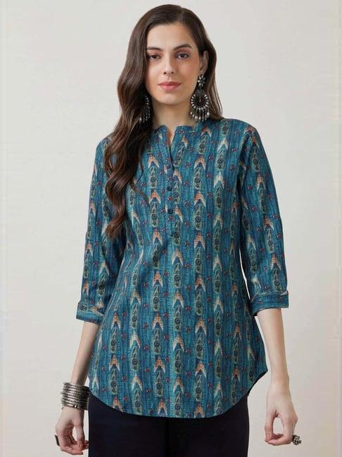 soch blue printed tunic