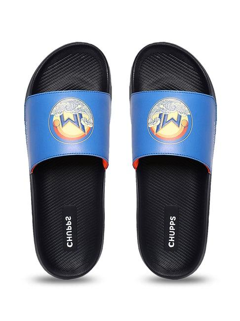 chupps men's mumbai indians blue slides