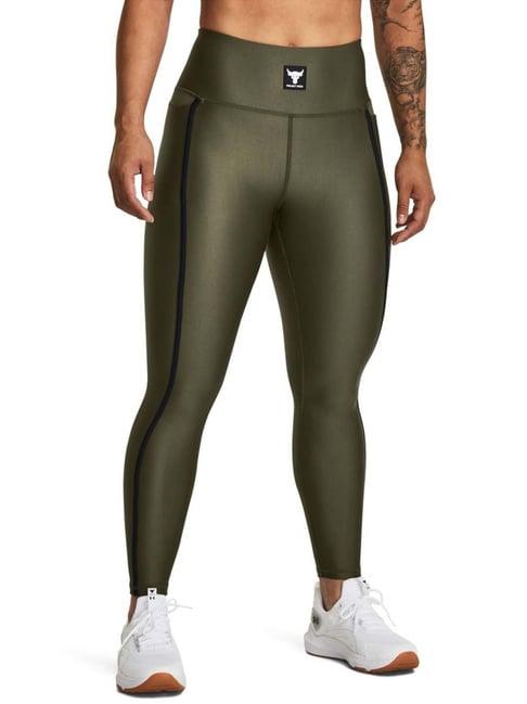 under armour green mid rise sports tights