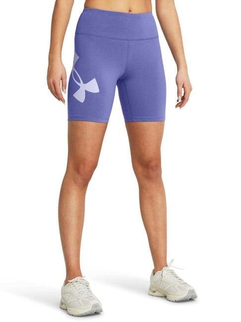 under armour purple cotton printed sports shorts