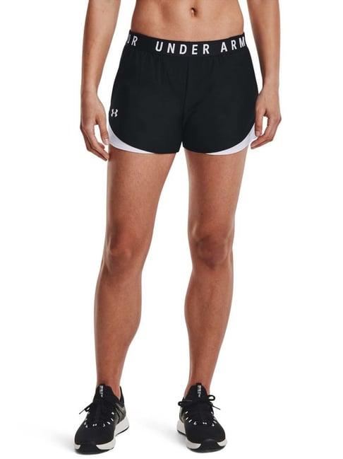 under armour black printed sports shorts