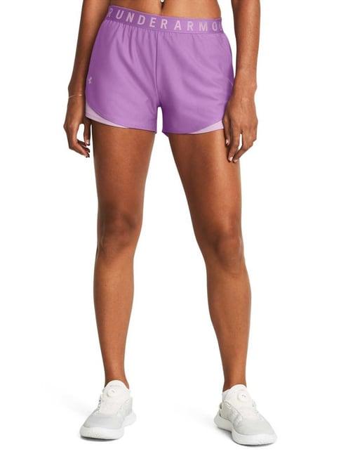 under armour purple printed sports shorts