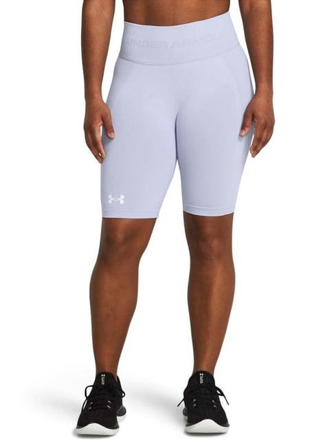 under armour purple mid rise sports shorts