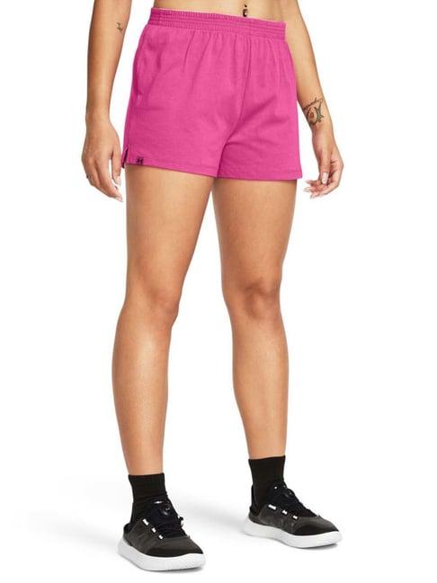 under armour pink cotton sports shorts