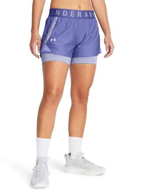 under armour purple printed sports shorts