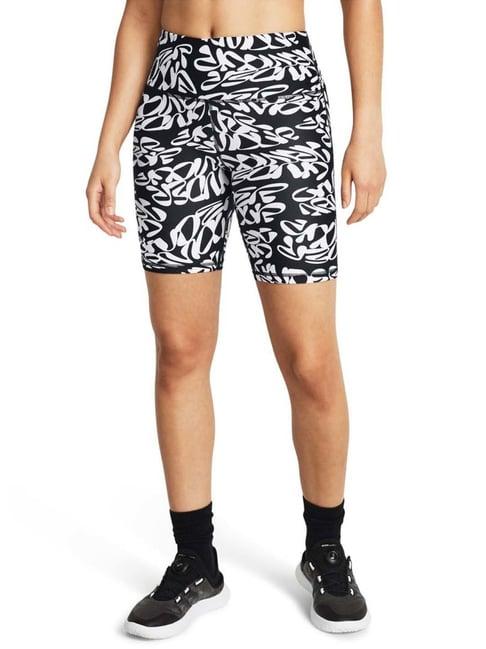 under armour black printed sports shorts