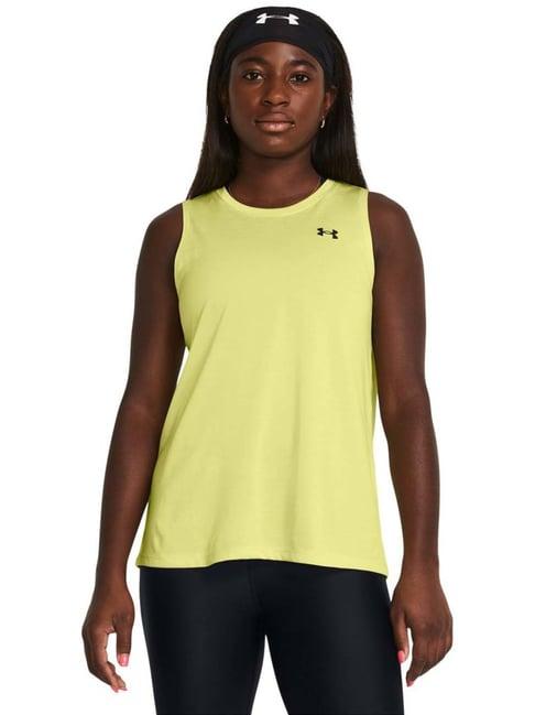 under armour yellow loose fit sports t-shirt