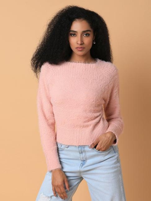 showoff peach regular fit cardigan