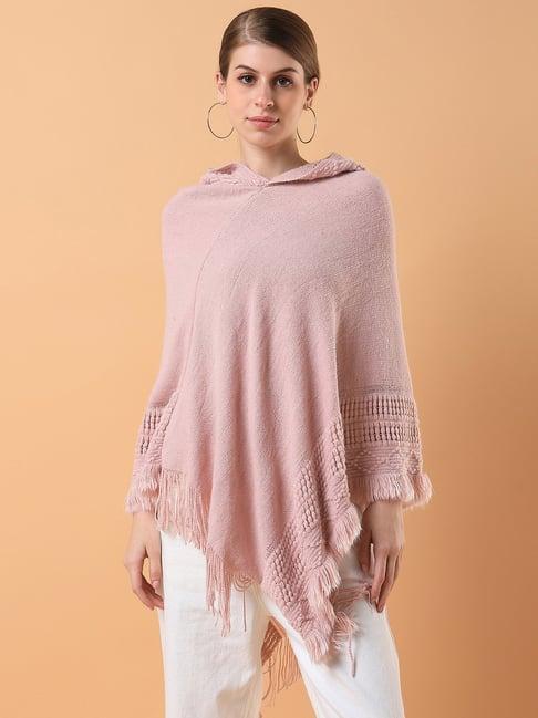 showoff peach regular fit poncho