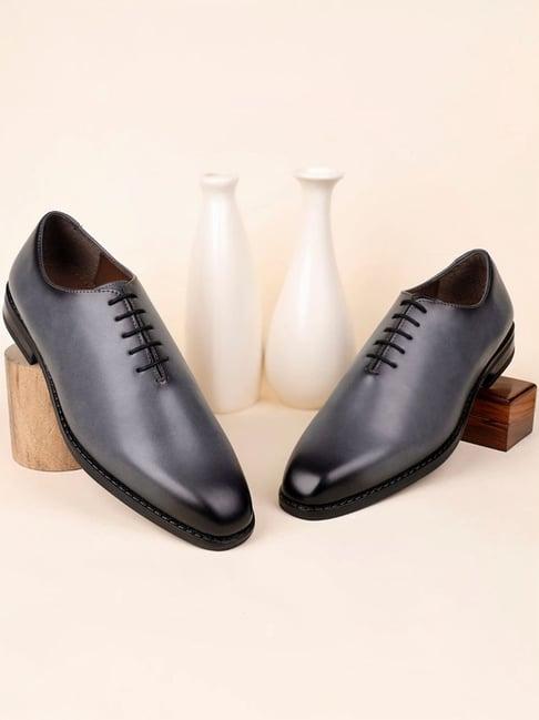 louis stitch men's grey oxford shoes