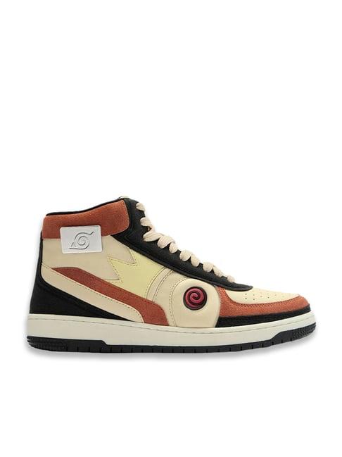 the souled store men's officialnaruto multicolor ankle high sneakers