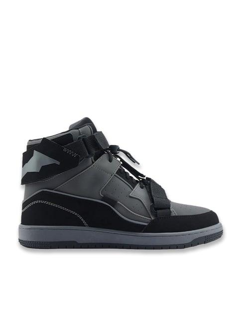 the souled store men's officialbatman black ankle high sneakers