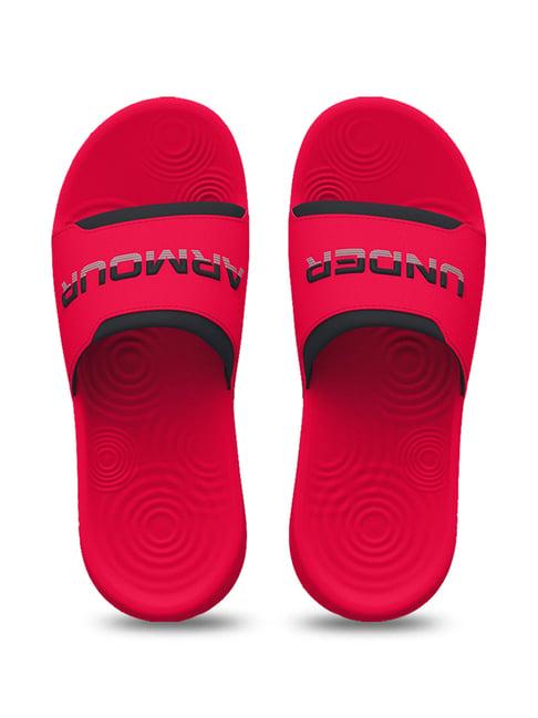 under armour men's u ignite select emb red slides