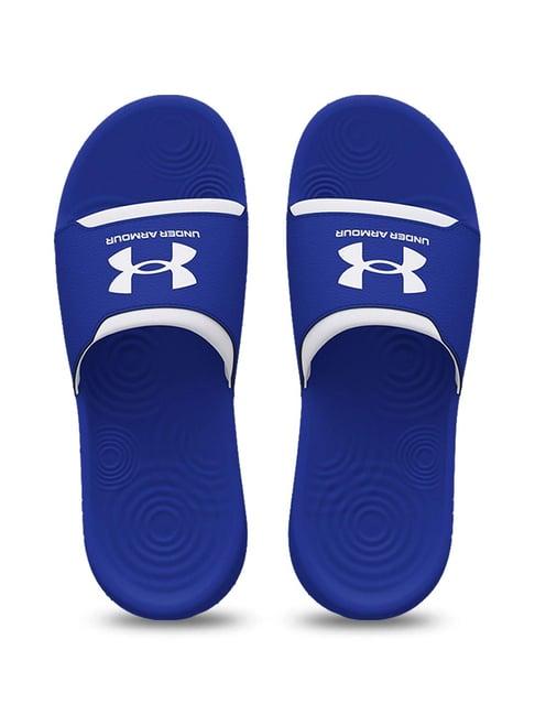 under armour men's m ignite select blue slides