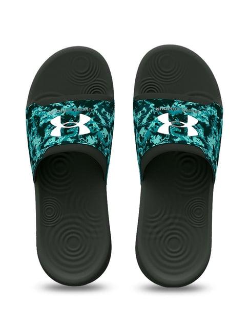 under armour men's m ignite select graphic green slides