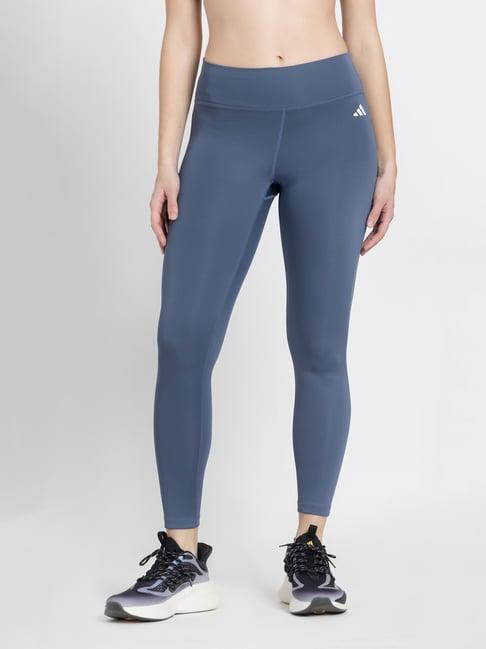 adidas blue logo print tights