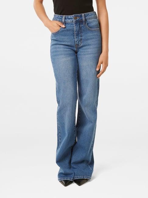 forever new blue kira petite relaxed flare jeans