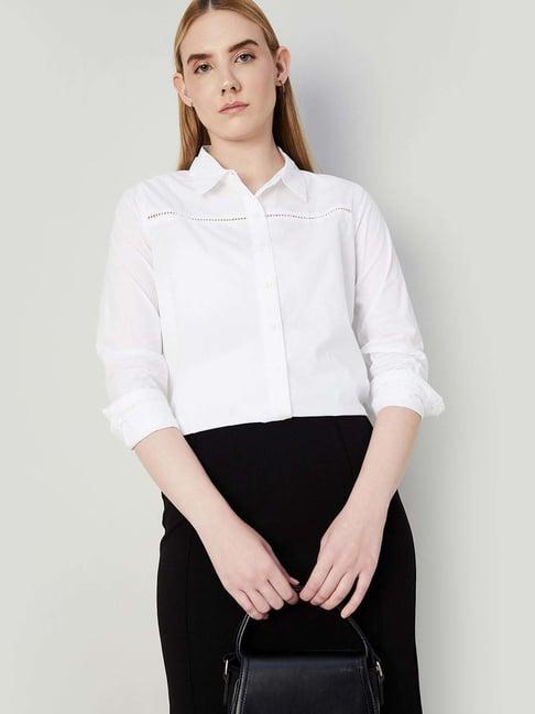 code by lifestyle white cotton shirt