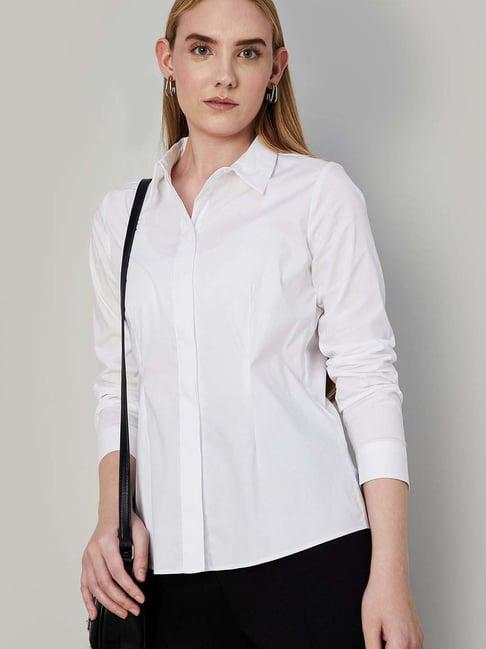 code by lifestyle white cotton shirt