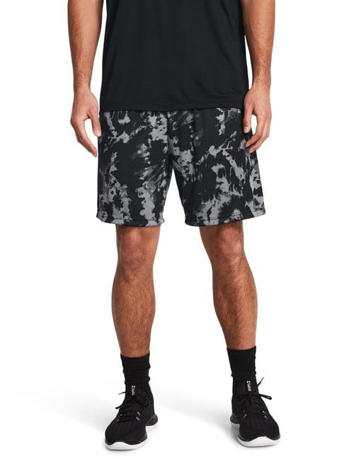 under armour black loose fit printed shorts