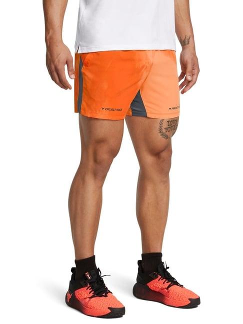 under armour orange fitted shorts