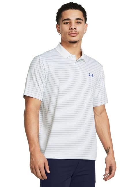 under armour white slim fit polo t-shirt