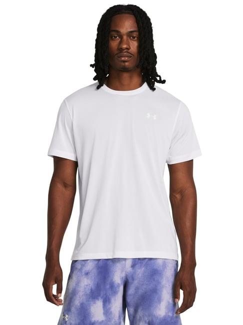 under armour white slim fit printed t-shirt