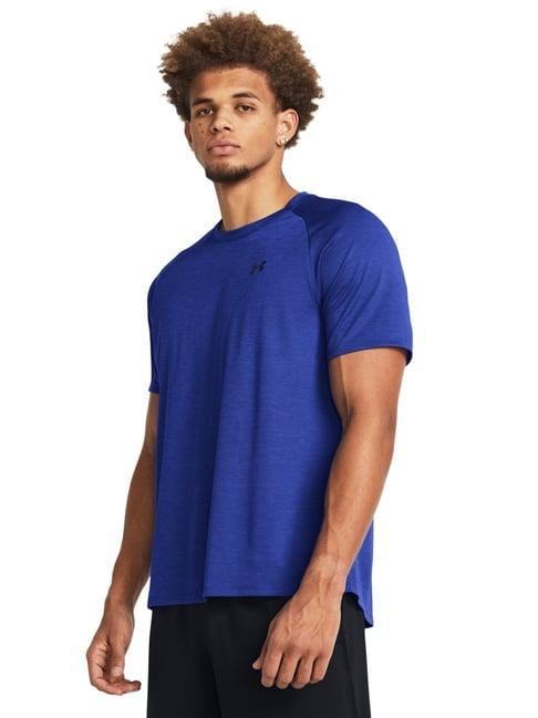 under armour blue slim fit texture t-shirt