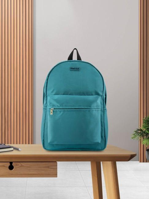 fastrack teal nylon medium laptop backpack